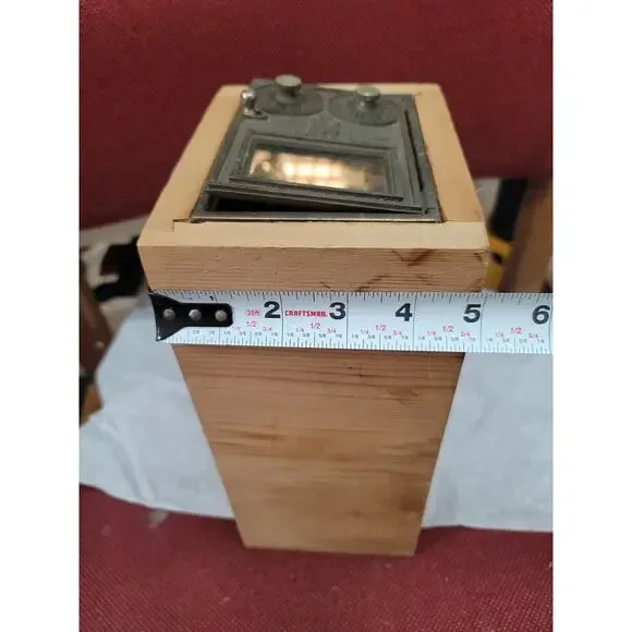 Post Office US AMERICAN eagle Combination Lockbox Wooden ANTIQUE